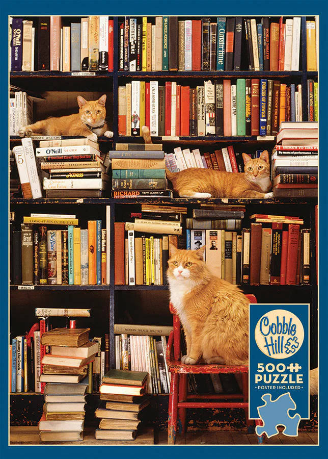 Gotham Bookstore Cats | Discontinued 500 Piece (Old Big Box) - Image 3