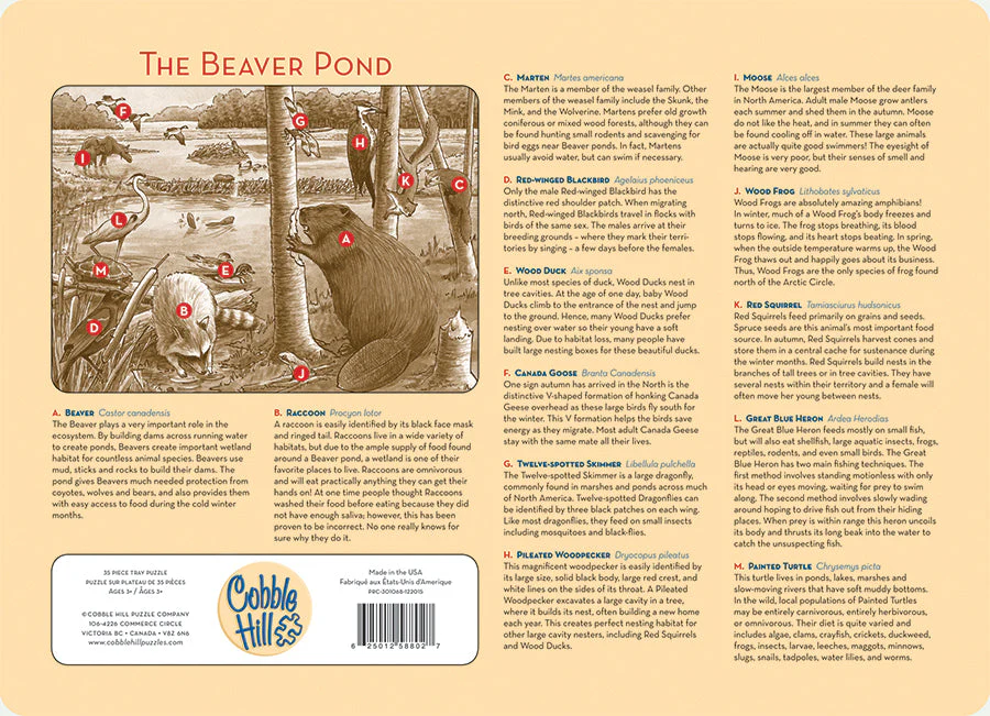 The Beaver Pond (tray) | 35 Piece Tray - Image 3